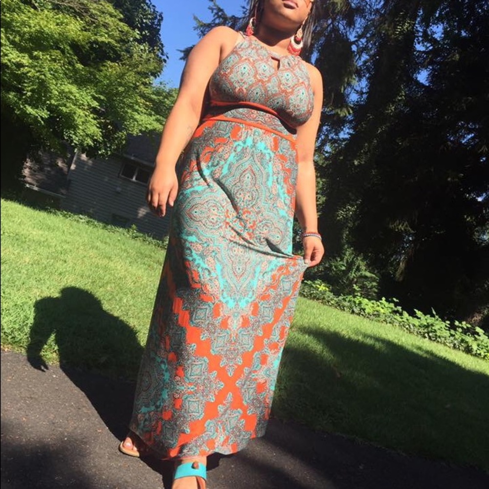 Bohemian styled multi colored dress